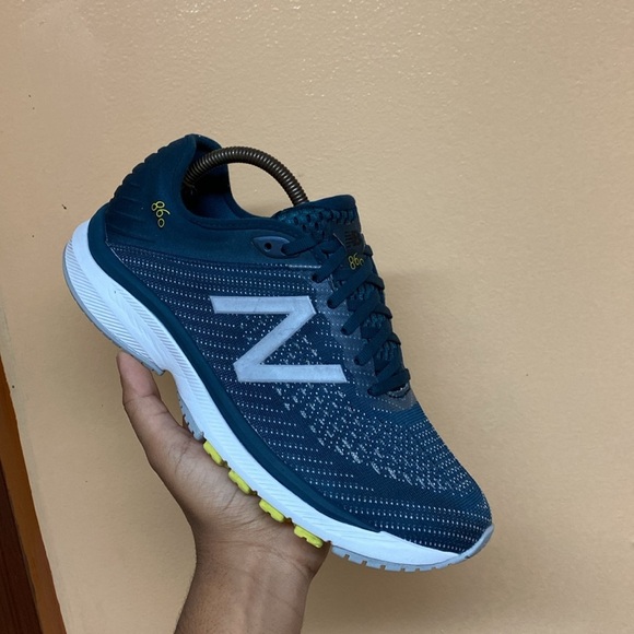 New Balance 860 V10 Running Sneakers Blue Green Volt - Picture 8 of 16